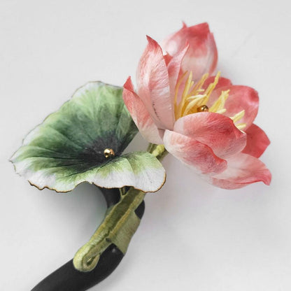 Chinese Velvet Flower Hair Stick