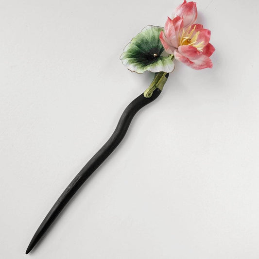 Chinese Velvet Flower Hair Stick