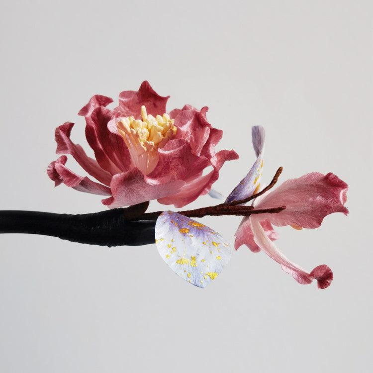 Chinese Velvet Flower Hair Stick