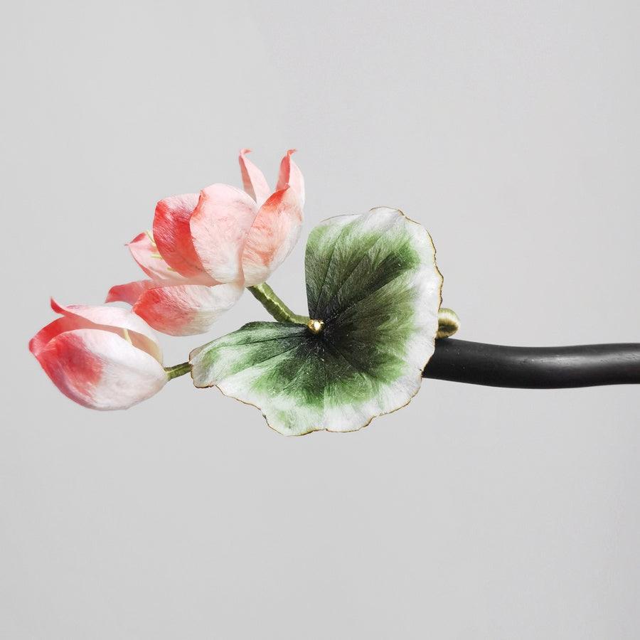 Chinese Velvet Flower Hair Stick