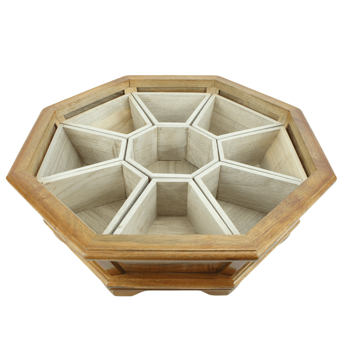 Golden Nanmu Octagonal Box with Lid