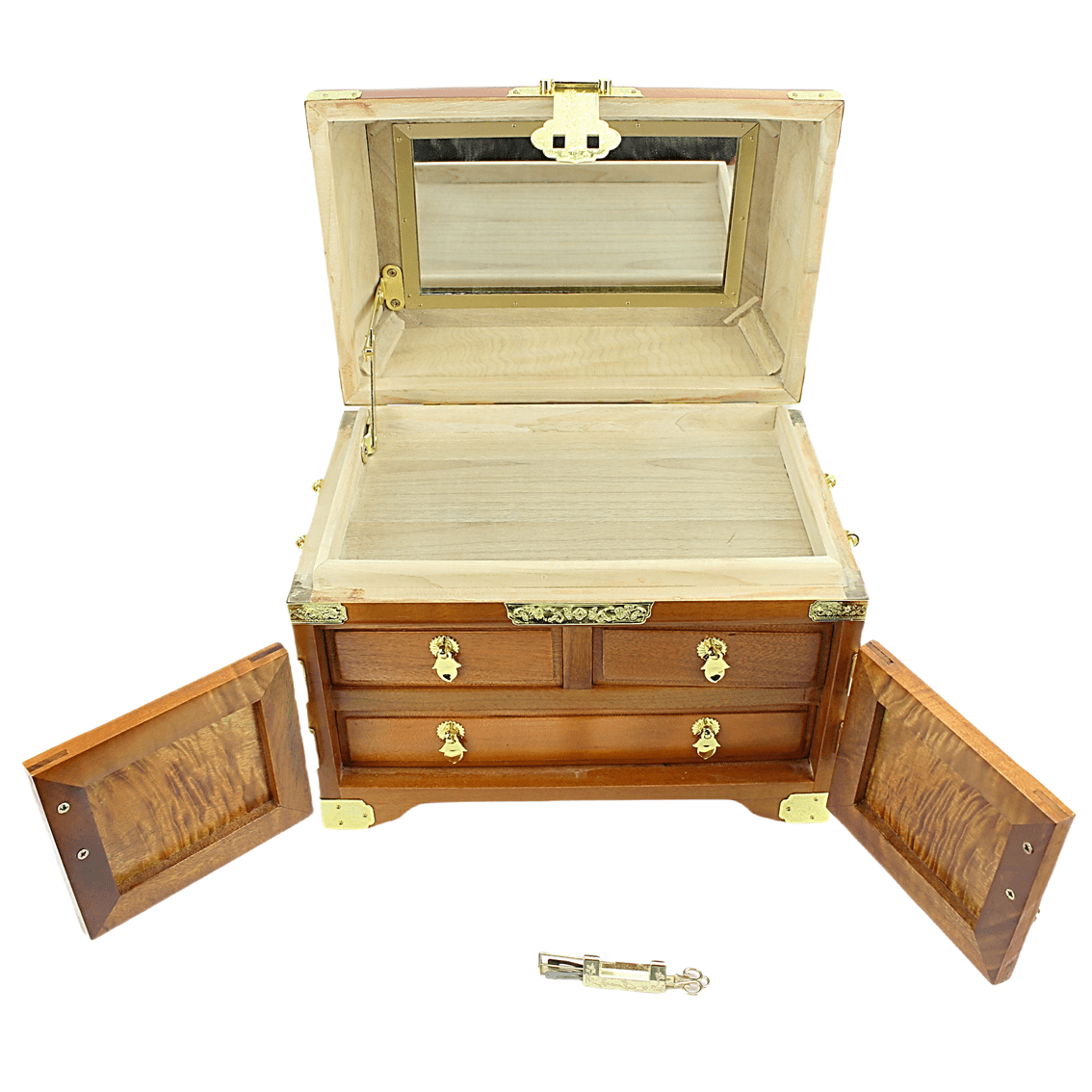 Golden Nanmu Jewelry Box