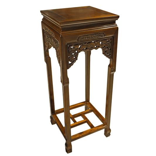 Golden Nanmu & Mortise and Tenon Joints Furniture Chinese Tall Side Table