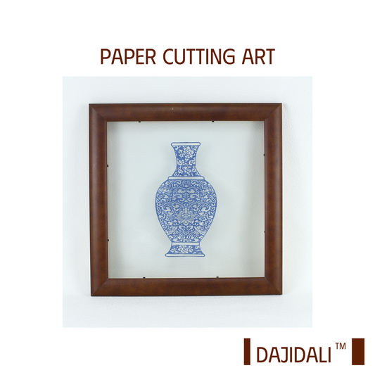 Paper Cutting Art - Blue and White Porcelain