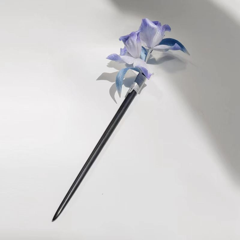 Chinese Velvet Flower Hair Stick