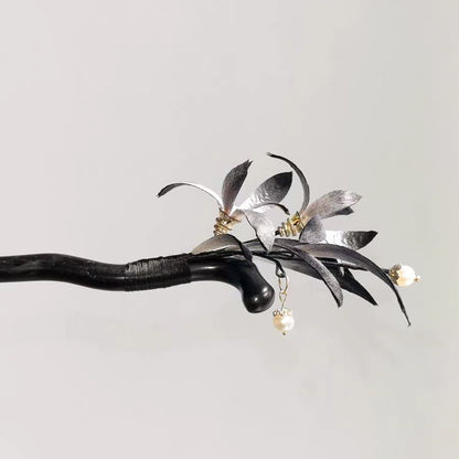 Chinese Velvet Flower Hair Stick