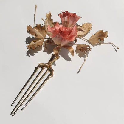 Chinese Velvet Flower Hair Fork