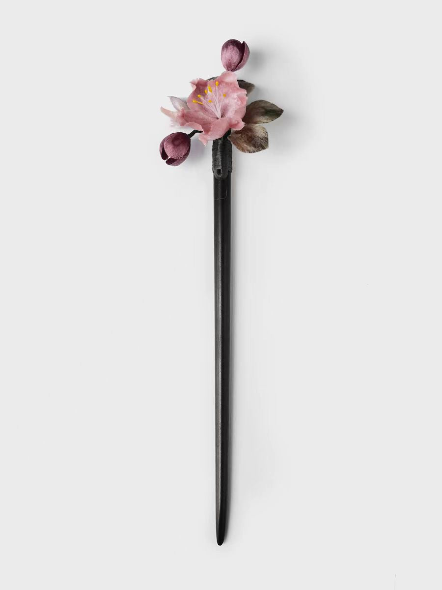 Chinese Velvet Flower Hair Stick