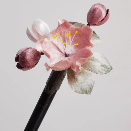 Chinese Velvet Flower Hair Stick