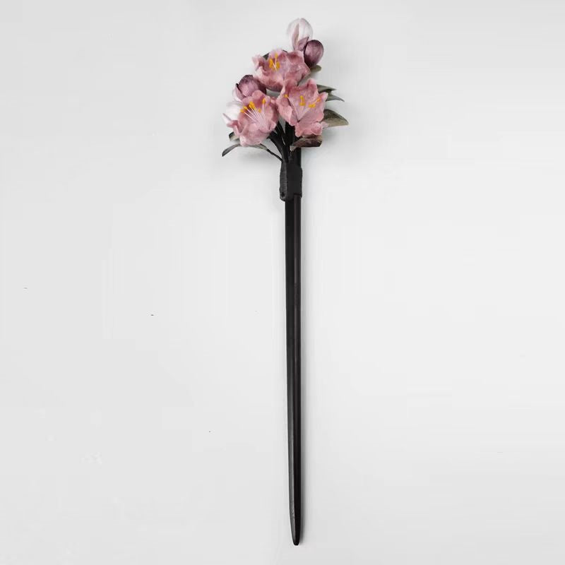 Chinese Velvet Flower Hair Stick