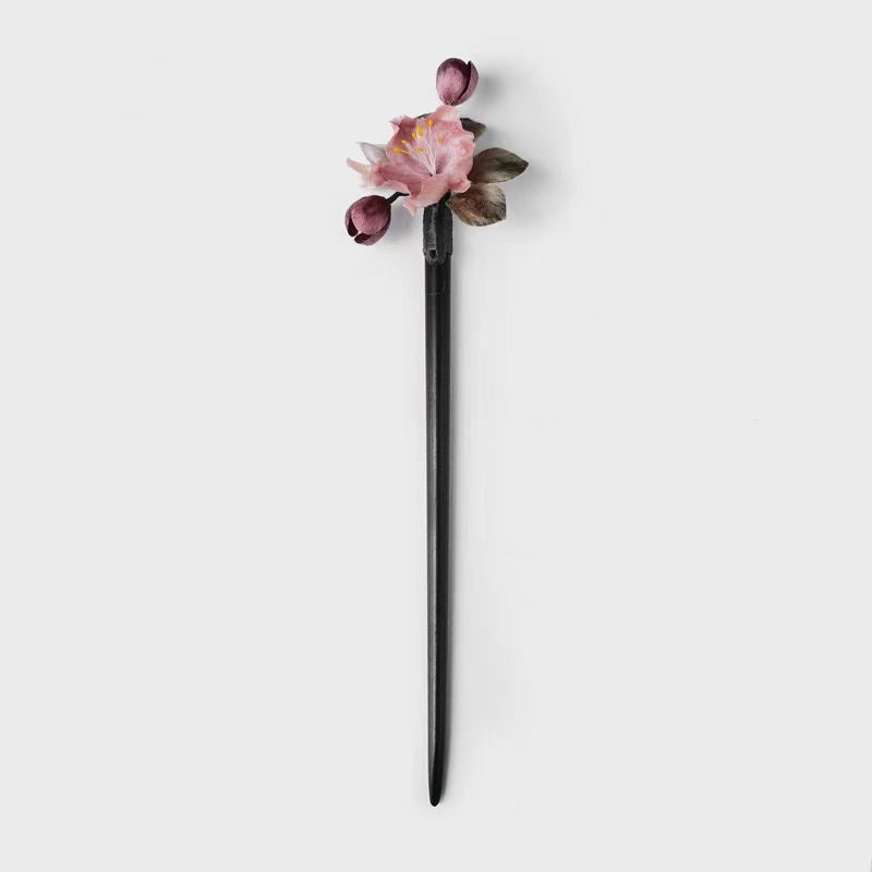 Chinese Velvet Flower Hair Stick