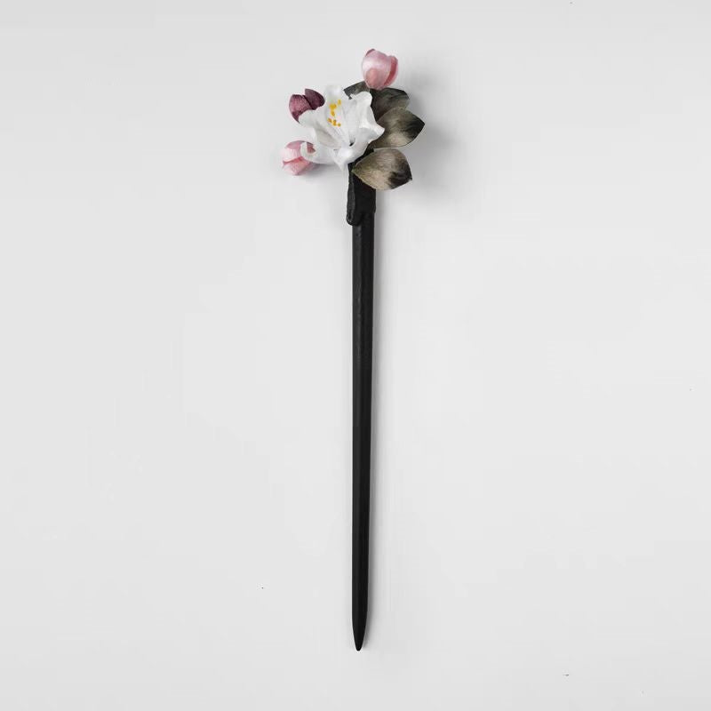 Chinese Velvet Flower Hair Stick