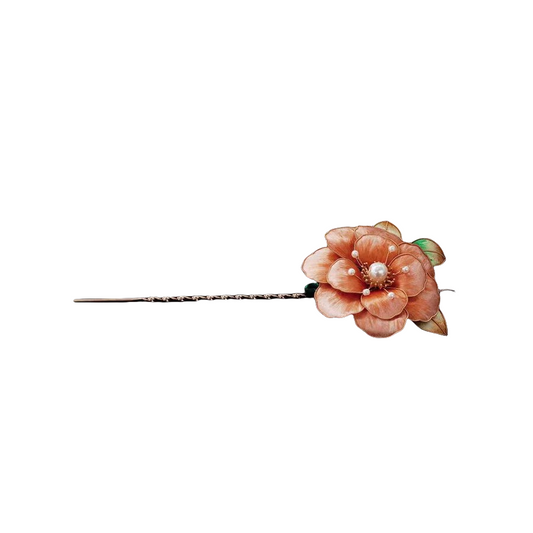 Chinese Velvet Flower Hair Fork