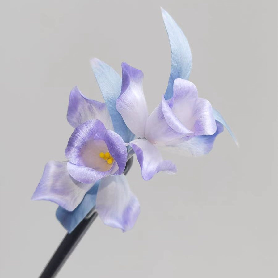 Chinese Velvet Flower Hair Stick