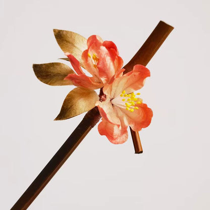 Chinese Velvet Flower Hair Stick