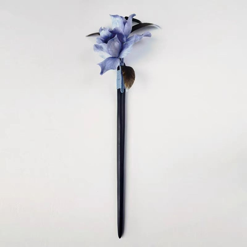 Chinese Velvet Flower Hair Stick