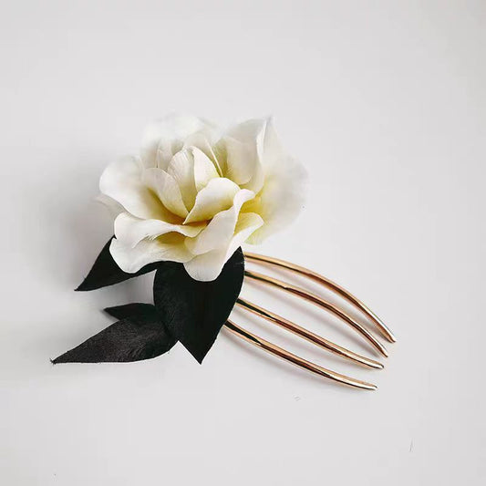 Chinese Velvet Flower Hair Fork