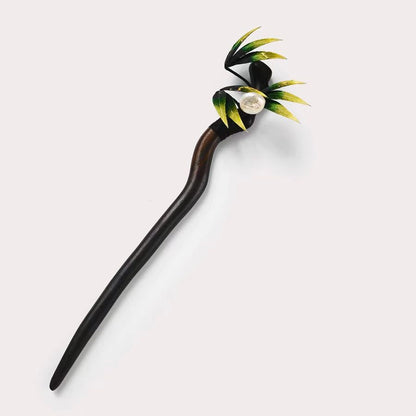 Chinese Velvet Flower Hair Stick