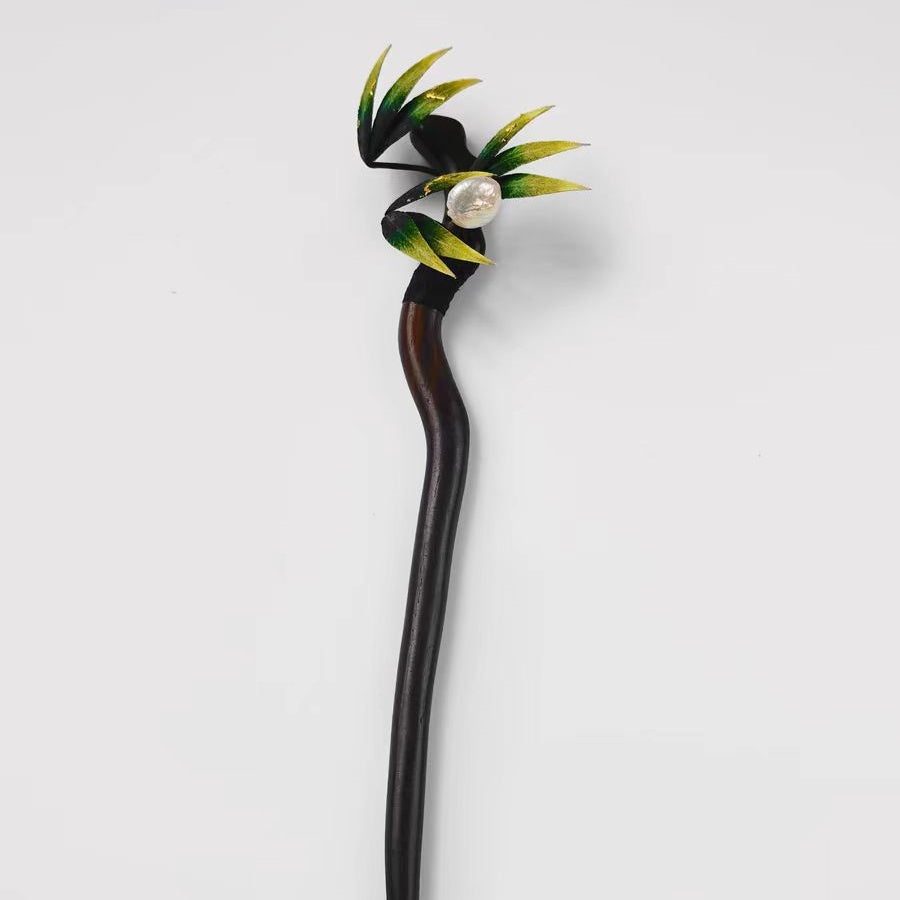 Chinese Velvet Flower Hair Stick