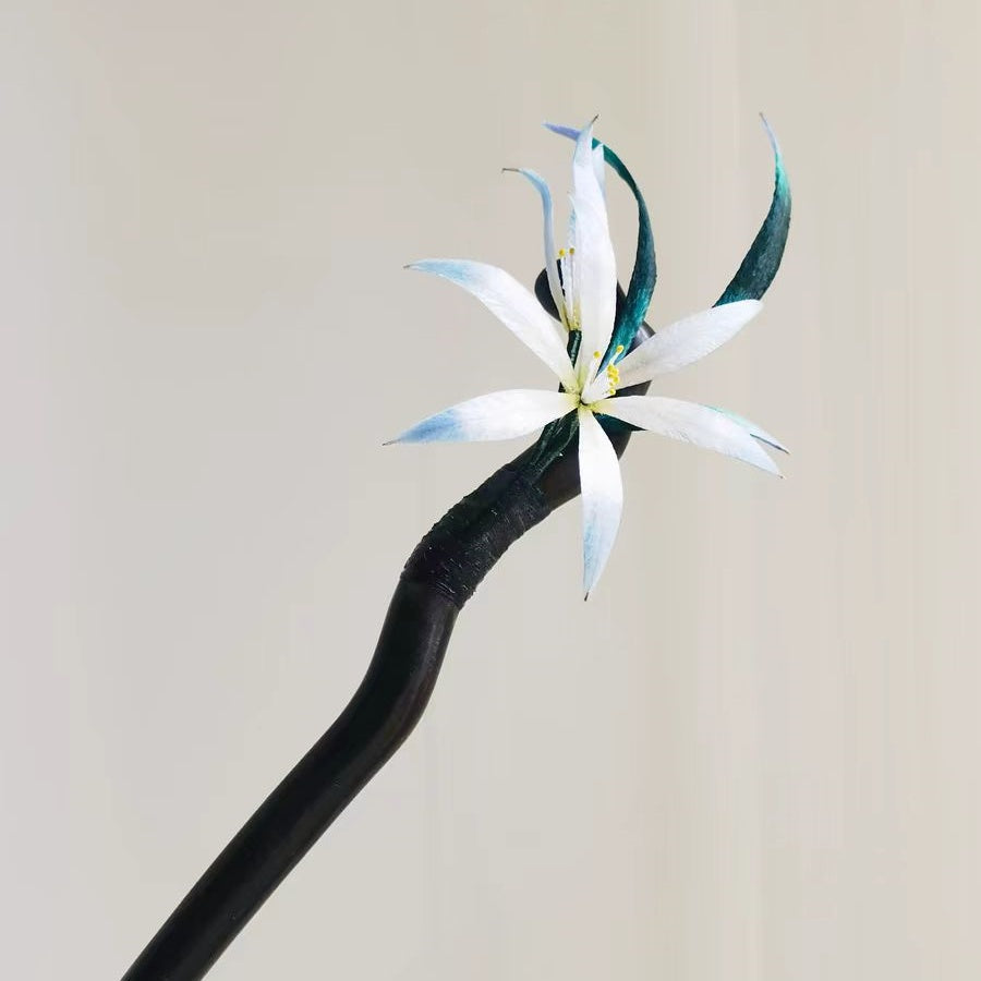 Chinese Velvet Flower Hair Stick