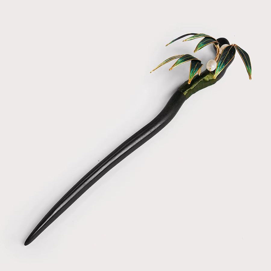 Chinese Velvet Flower Hair Stick