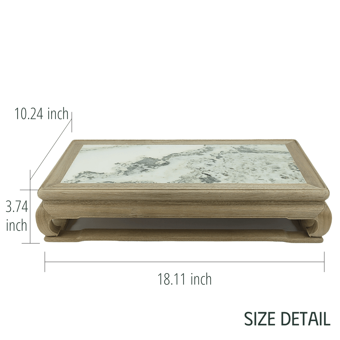 Golden Nanmu - Marble Serving Tray / Tea Tray