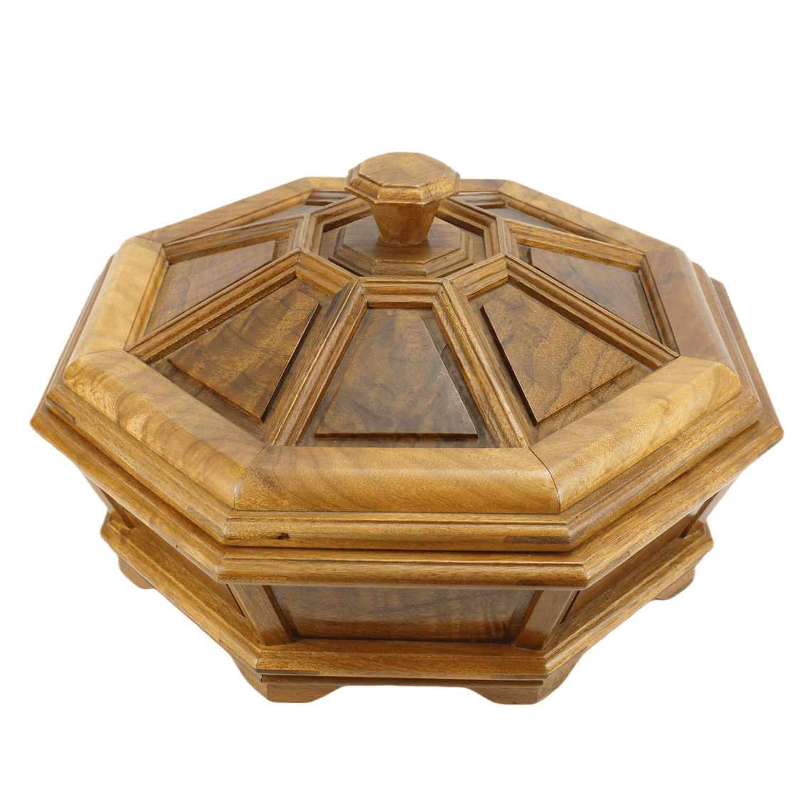 Golden Nanmu Octagonal Box with Lid