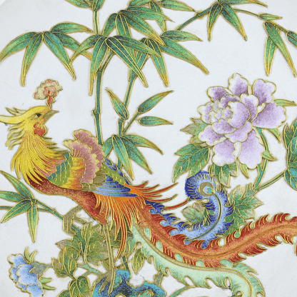 Cloisonné Enamel Phoenix Decorative Plate