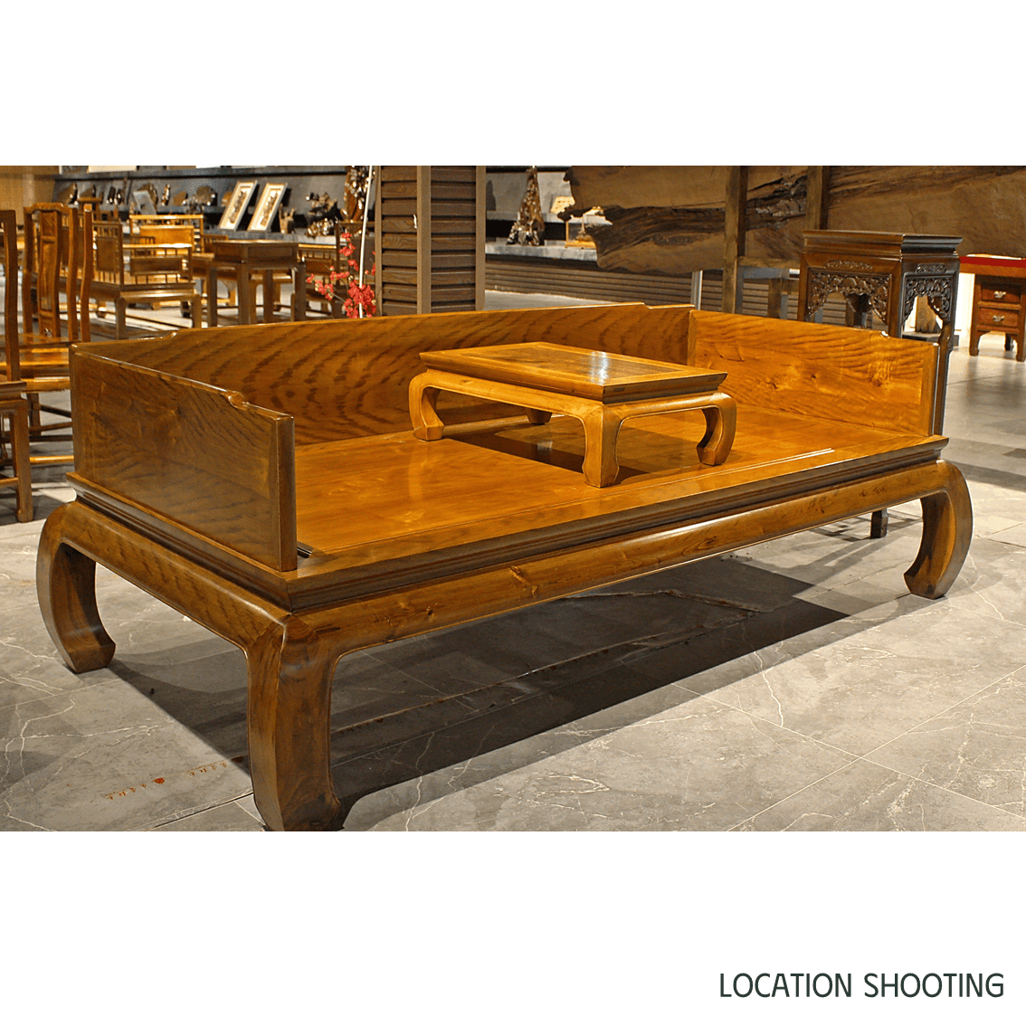 Golden Nanmu & Mortise and Tenon Joints Furniture Chinese sleeper sofa