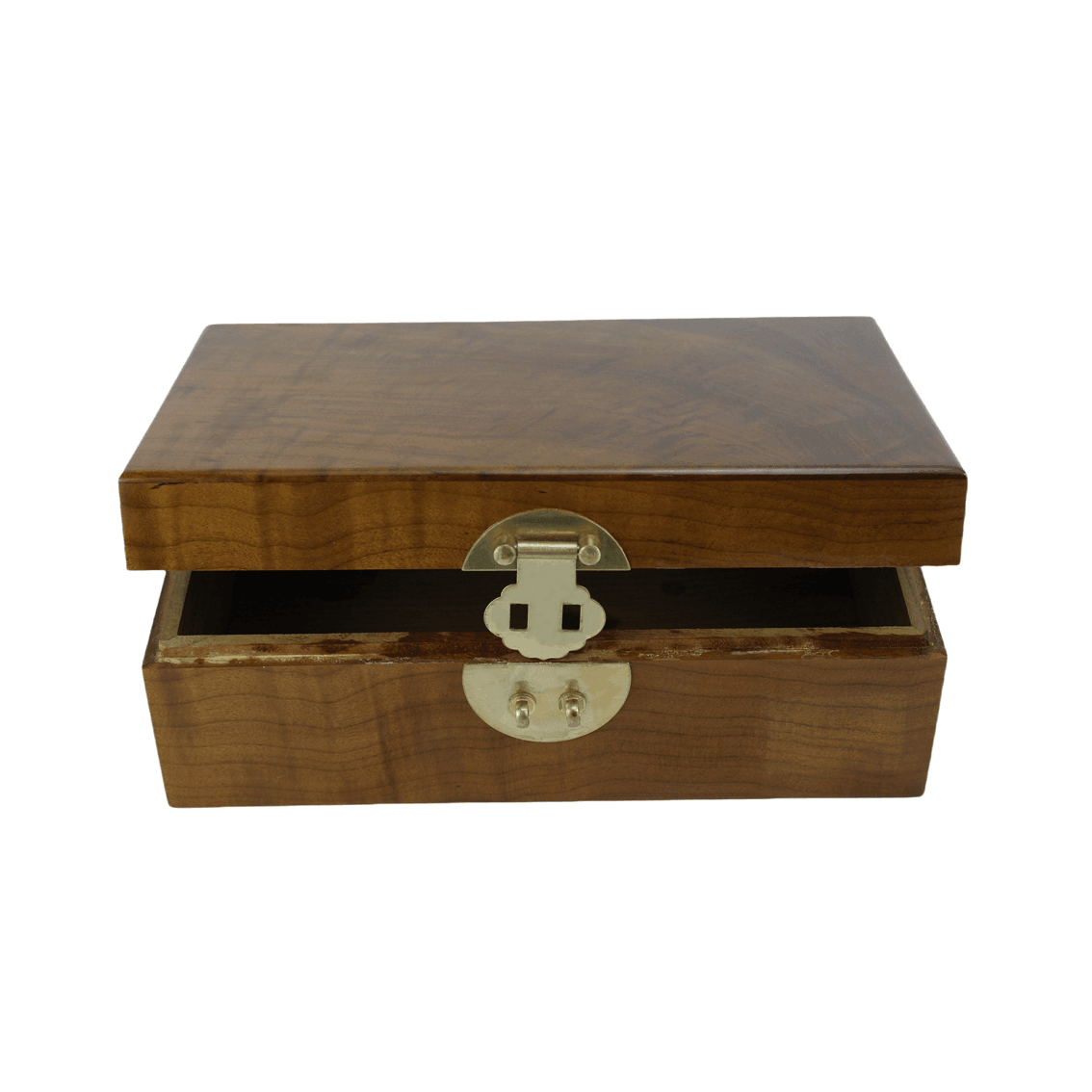 Golden Nanmu Decorative Wooden Box with Lid