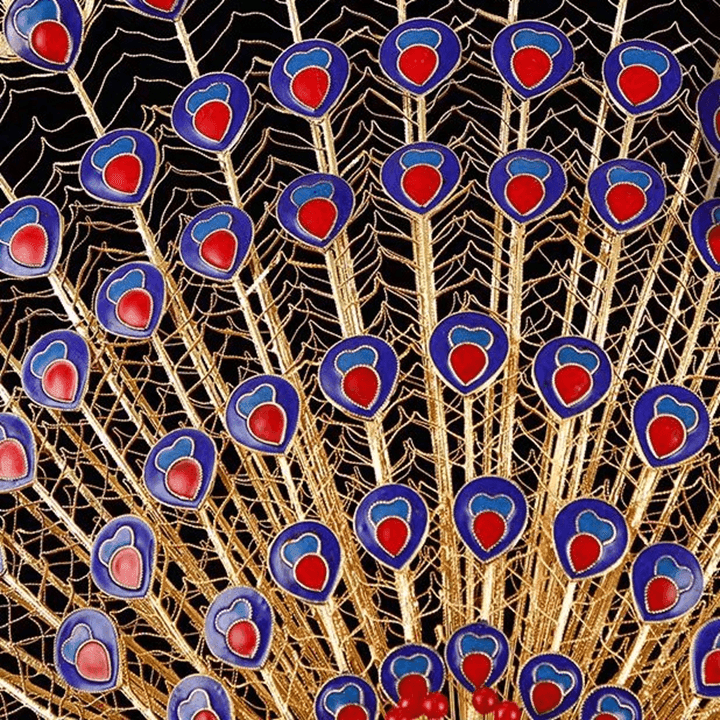 Cloisonné Enamel Peacock Decoration