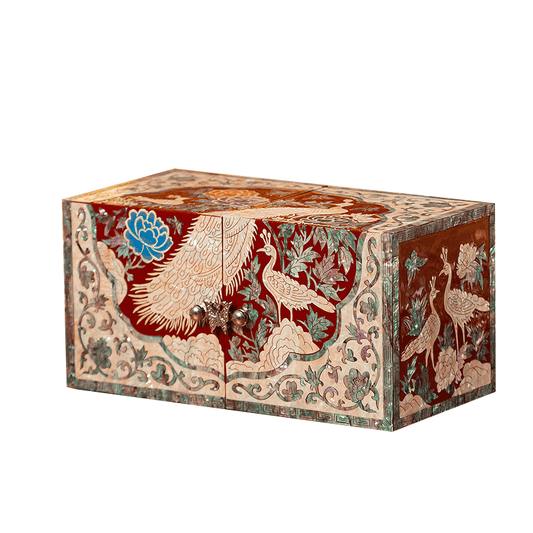 Lacquerware Mother-of-Pearl Lacquer Jewelry Box Drawers