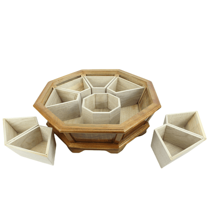 Golden Nanmu Octagonal Box with Lid