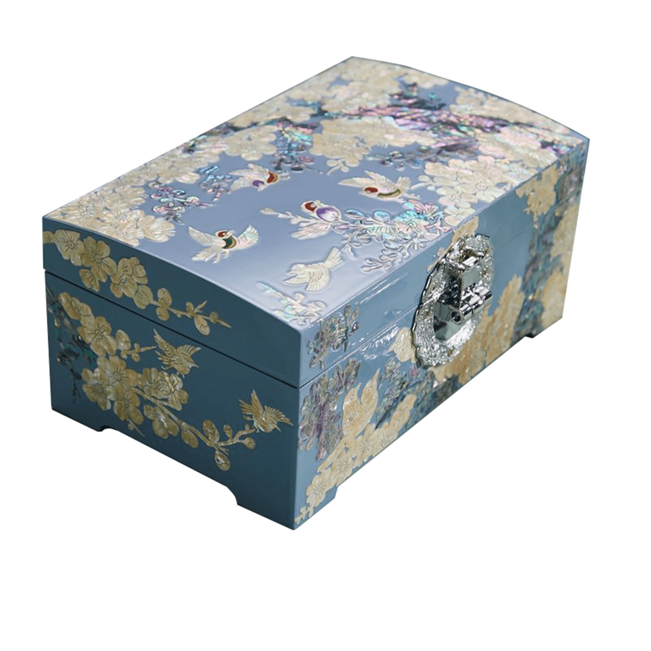 Lacquerware Mother-of-pearl Lacquerware Jewelry Box with Lid 