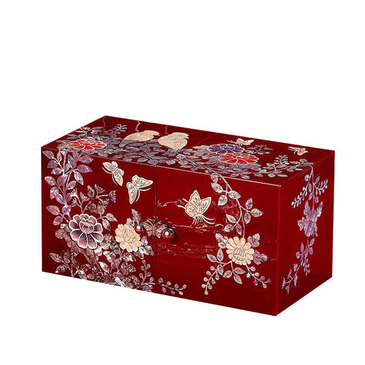 Lacquerware Mother-of-Pearl Lacquer Jewelry Box Drawers