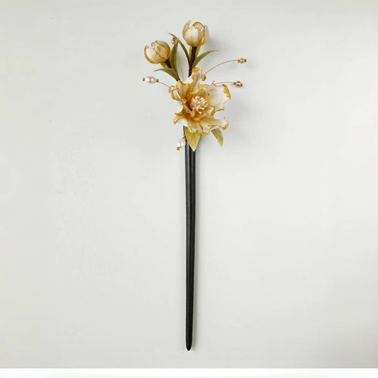 Chinese Velvet Flower Hair Stick