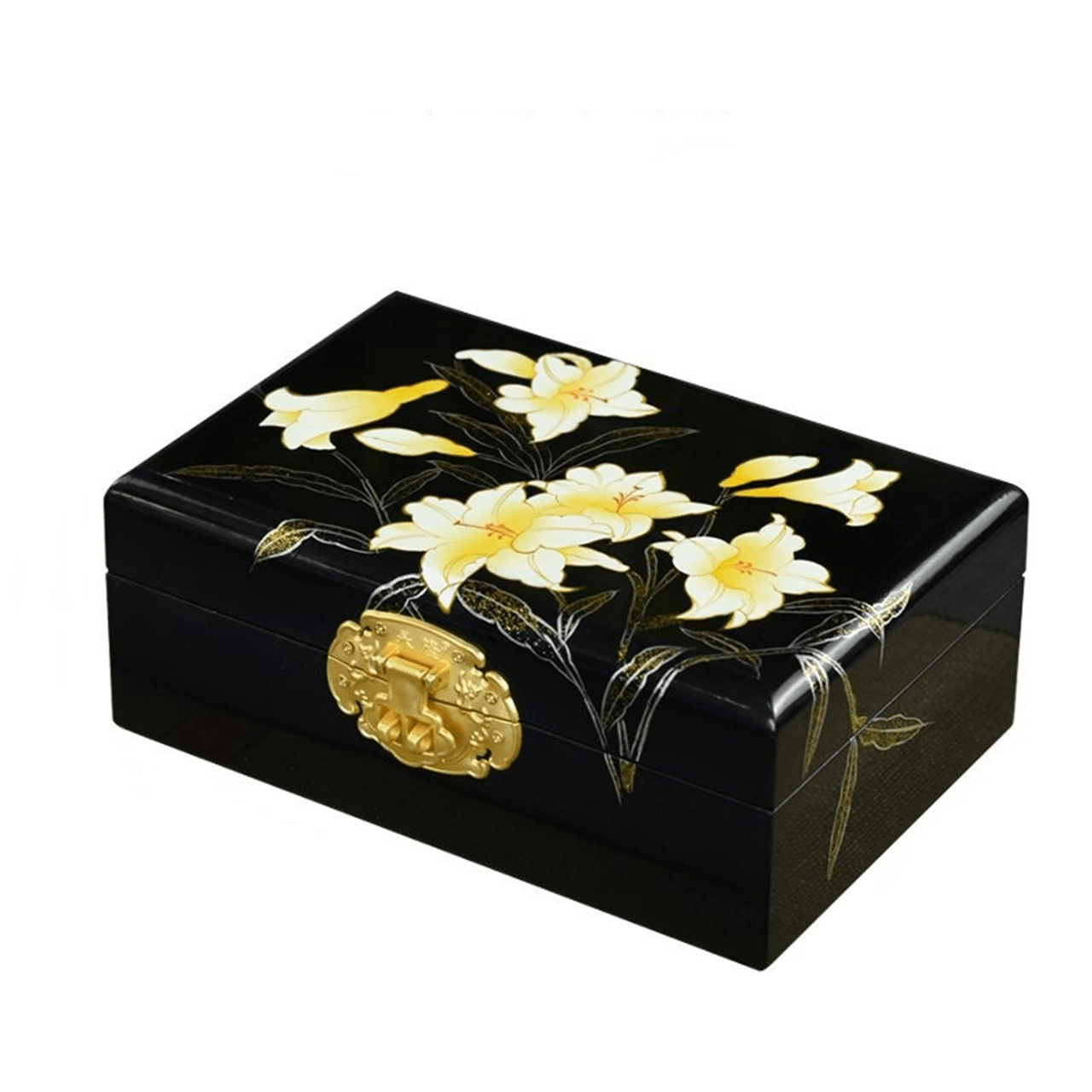 Lacquerware Polishing Jewelry Box with Lid