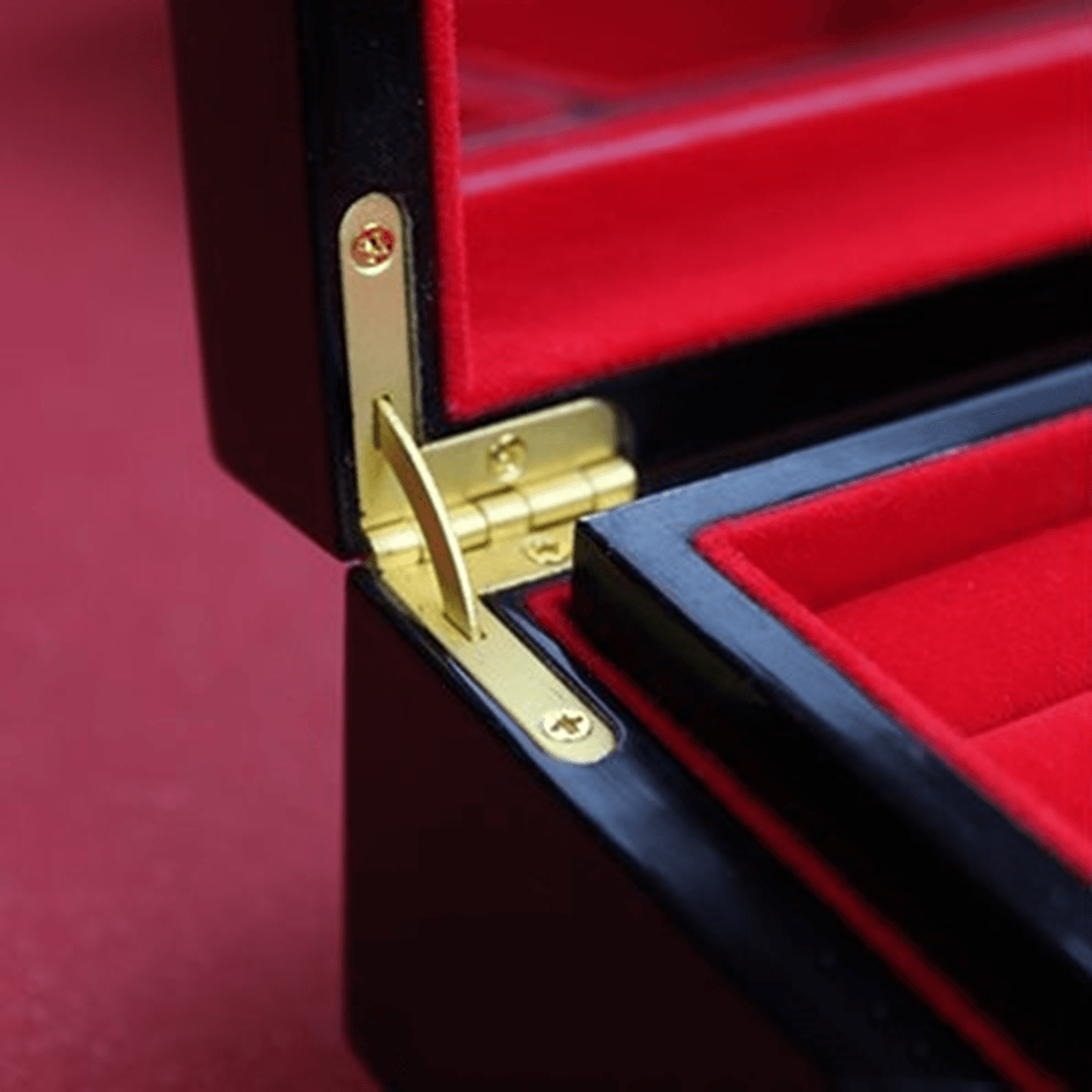 Lacquerware Polishing Jewelry Box with Lid