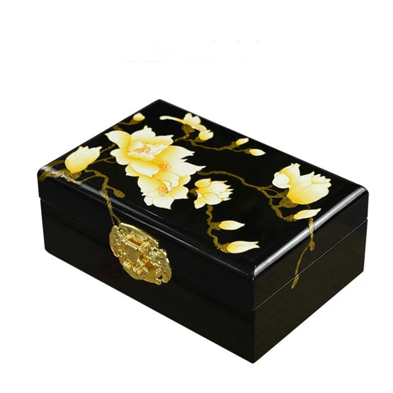 Lacquerware Polishing Jewelry Box with Lid