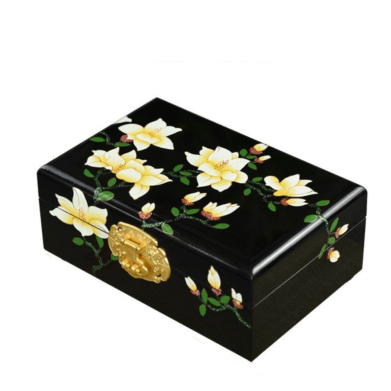 Lacquerware Polishing Jewelry Box with Lid