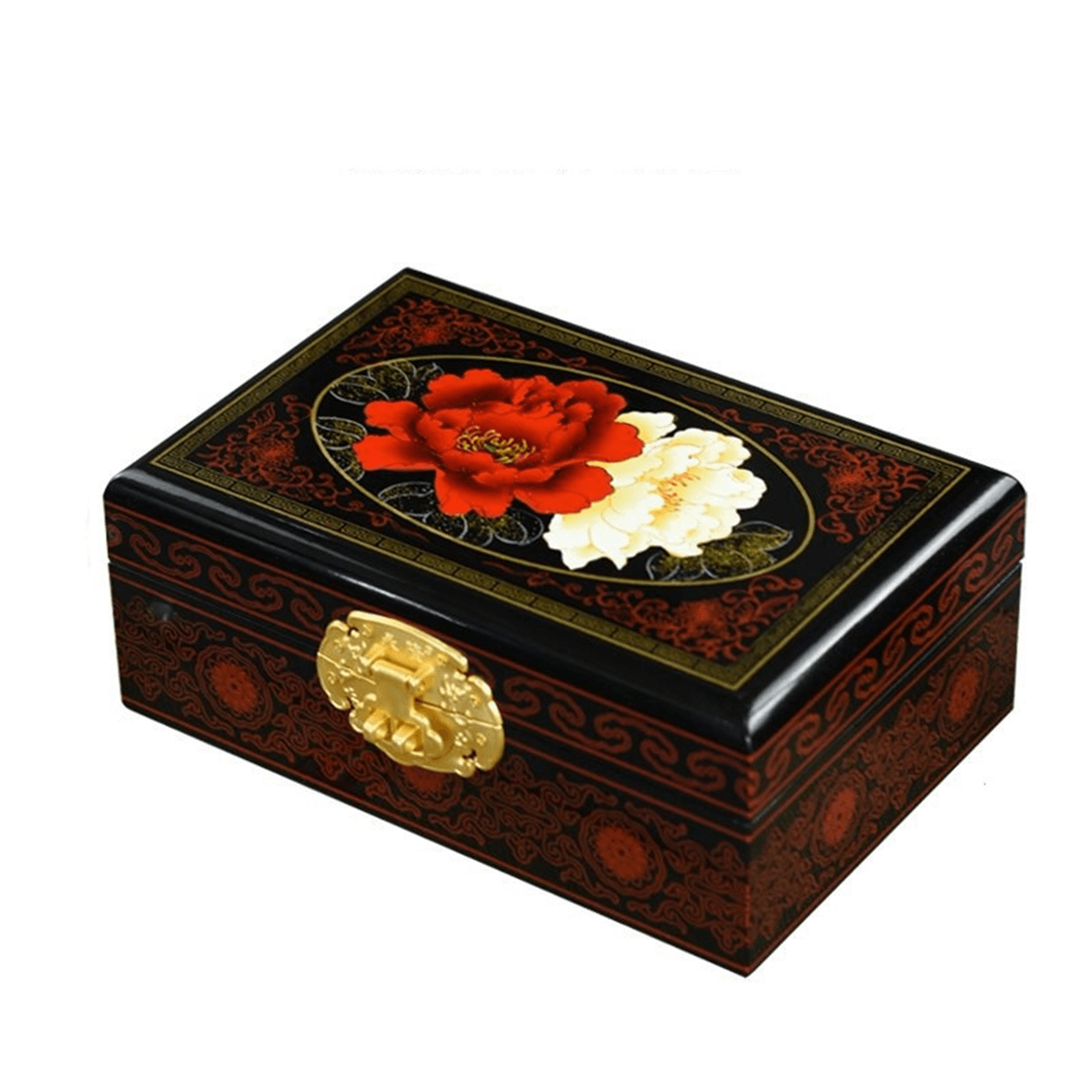 Lacquerware Polishing Jewelry Box with Lid