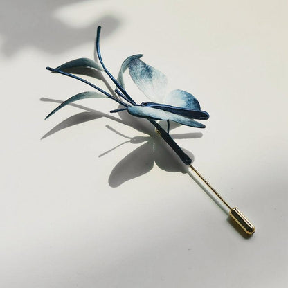 Chinese Velvet Flower Brooch