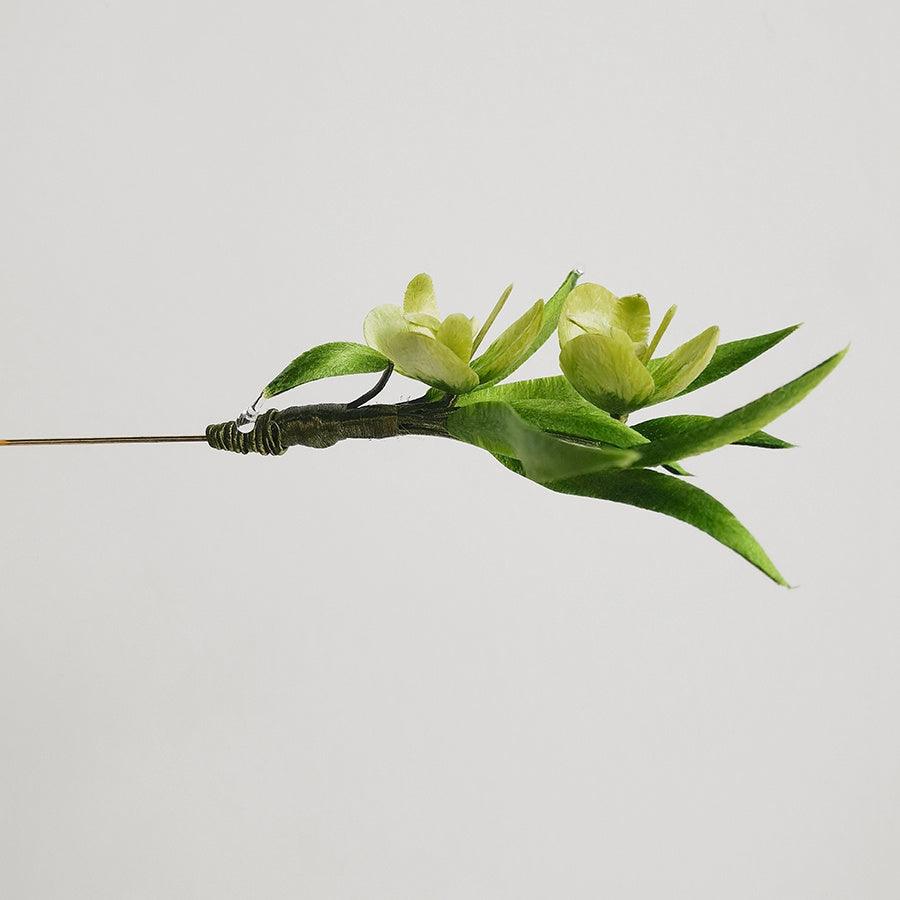 Chinese Velvet Flower Brooch